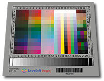 ANSI standard IT8 target used for slide scanning, negative scanning color calibration